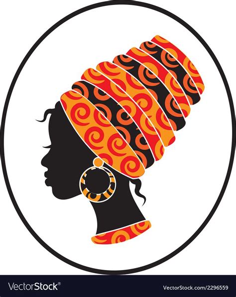 African Women Face In The Frame Vector Image On Vectorstock In 2020