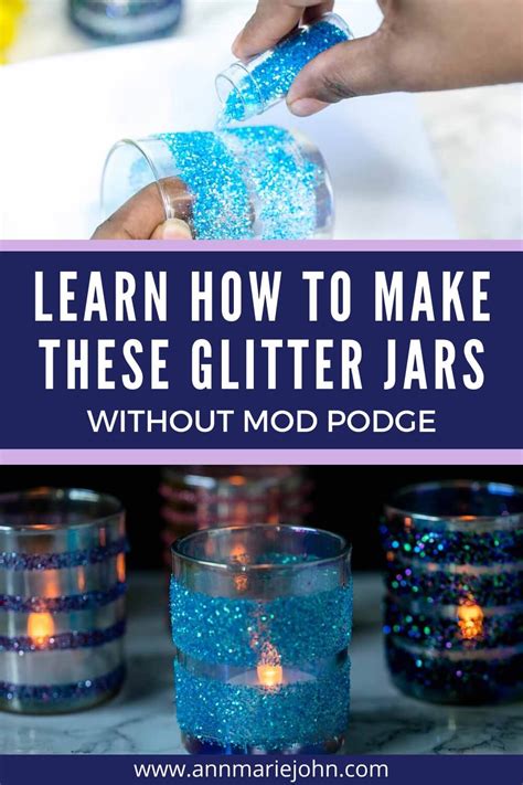 Skip The Mod Podge And Make These Gorgeous Glitter Votive Candle Jars