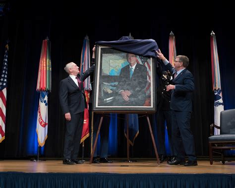 mattis dedicates former defense secretary carter s official portrait u s department of