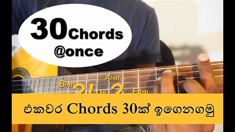 Sinhala Guitar Lessons Lesson 8 Barre Chords And 30 Chords Once