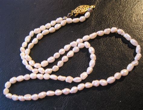 Vintage Genuine Fresh Water Pearl Necklace Wedding Etsy Pearl