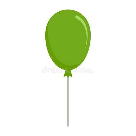 Carnival Air Balloon Icon Flat Style Stock Vector Illustration Of