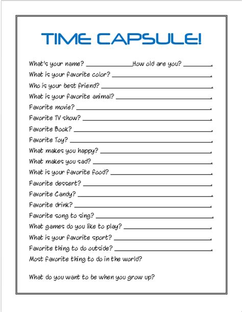 Time Capsule Questions For Adults Temiqw