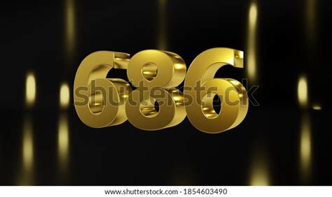 Number 685 Gold On Black Gold Stock Illustration 1854603490 Shutterstock