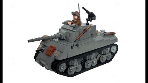 Lego Ww2 M4a1 Sherman Tank Review Youtube