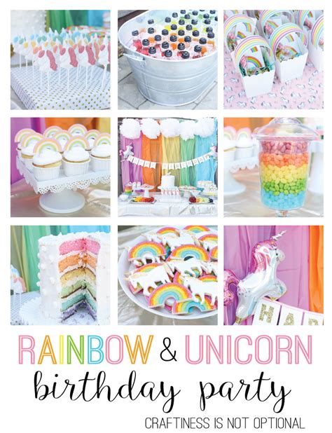 Unicorn And Rainbow Birthday Party