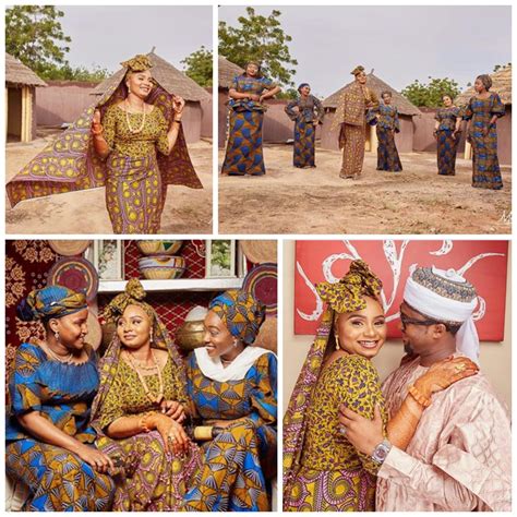 Clipkulture Fulani Bride And Maidens In Ankara Traditional Wedding Attire
