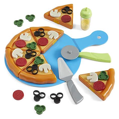 Wooden Pizza Toy For Kids Play Food Set Sets With Chef Hat 121 Pcs