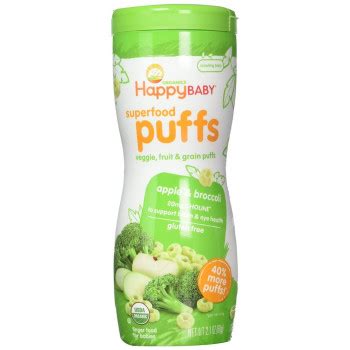 Cereal puffs made for babies. Happy Baby, Superfood Puffs, Organic Baby Food - 2.1 oz ...