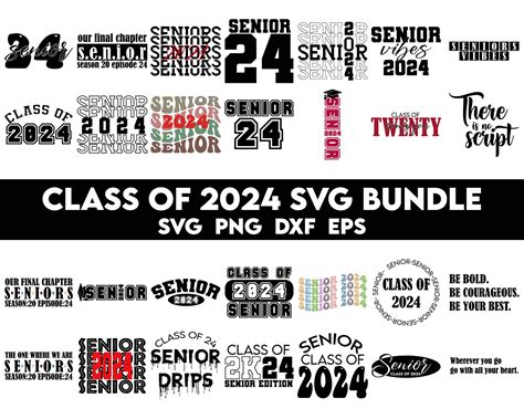 Class Of 2024 Svg Bundle Senior 2024 Svg Graduation Svg Etsy Singapore