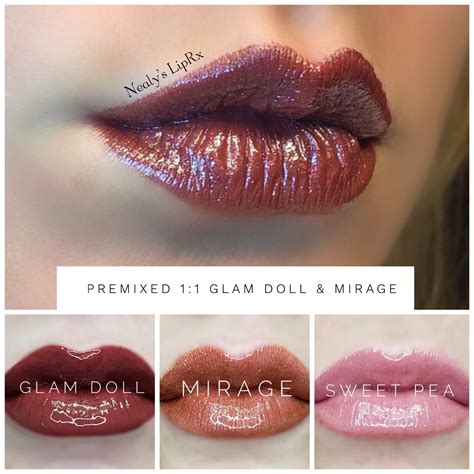 Premixed Glam Doll Mirage Lipsense With Sweet Pea Gloss Lipsense