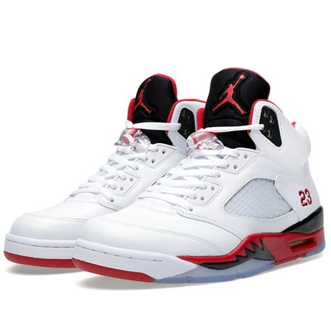Nike Air Jordan V Retro Fire Red White And Fire Red End