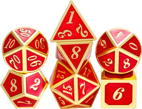 7 Die Metal Polyhedral Dice Set Dnd Role Playing Game Dice