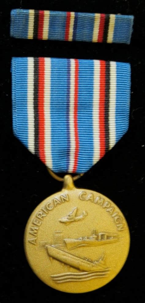 Original World War Ii American Campaign Medal And Ribbon