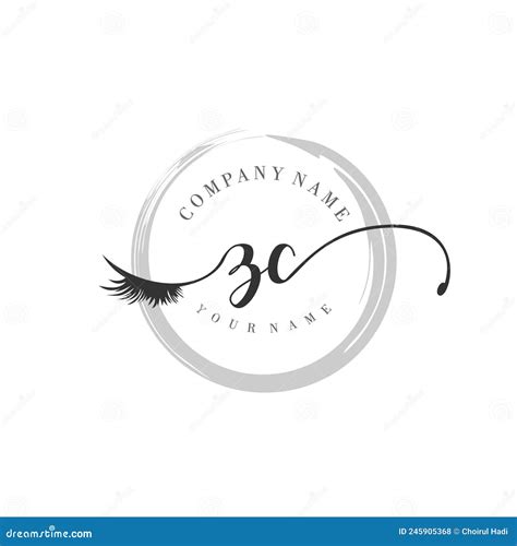 Logo Zc Iniziale Calligrafia Bellezza Salone Moda Moderno Monogramma Di