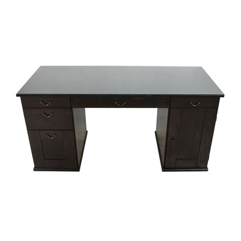 The table is very sturdy thanks to the metal frame. 65% OFF - IKEA IKEA Glass Top Office Desk / Tables