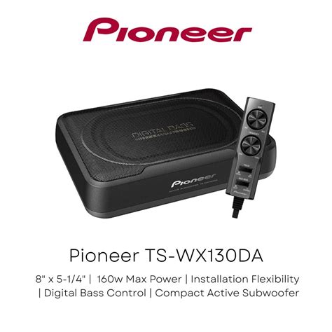 Pioneer Ts Wx130da Compact Active Subwoofer160w Max Power Underseat