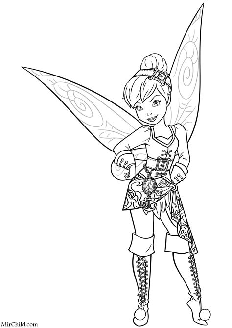 the tinkerbell fairy coloring page