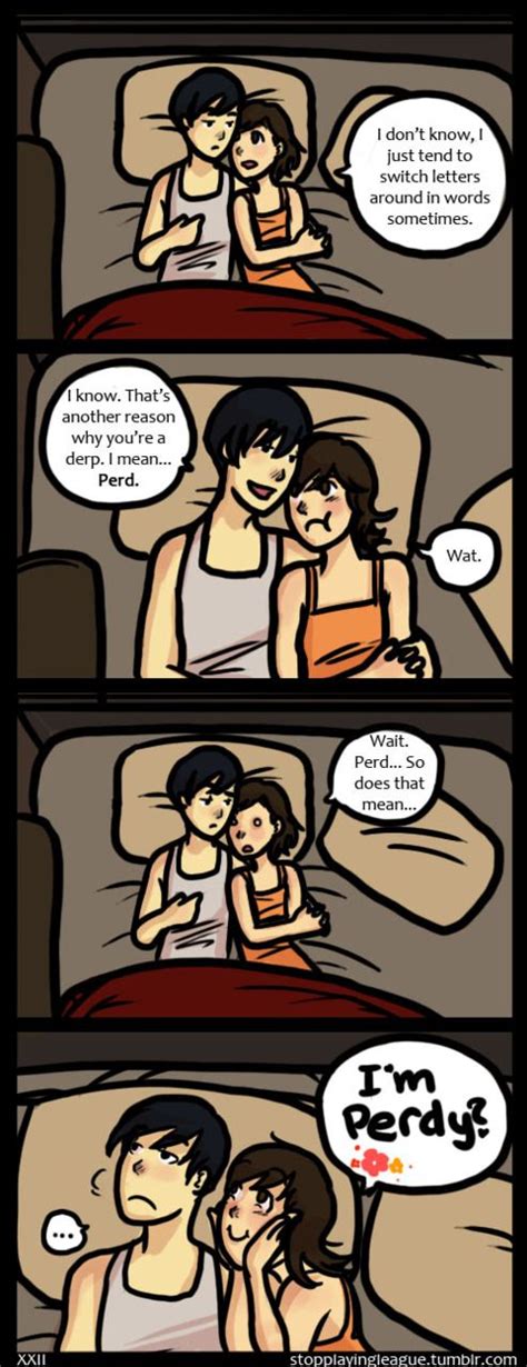 A Comic Strip With An Image Of Two People In Bed And One Is Holding The Other