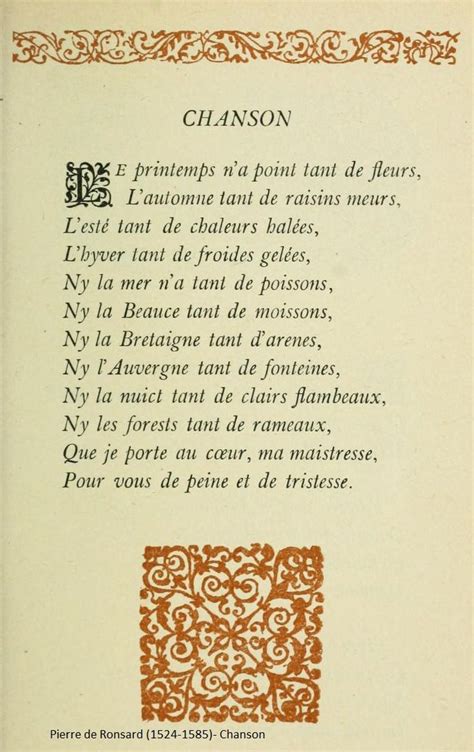 Pierre De Ronsard 1524 1585