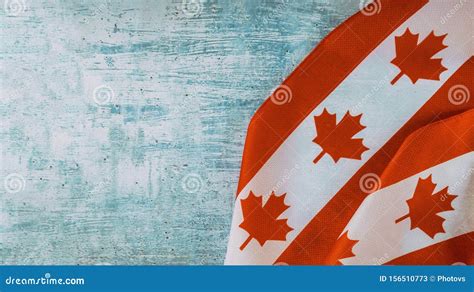 Canadian Flag With Word August Civic Holiday Long Weekend Stock Image