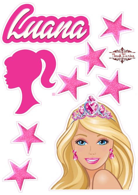 Pin De Tinahfarias Em Topper De Bolo Festa De Aniversário Da Barbie