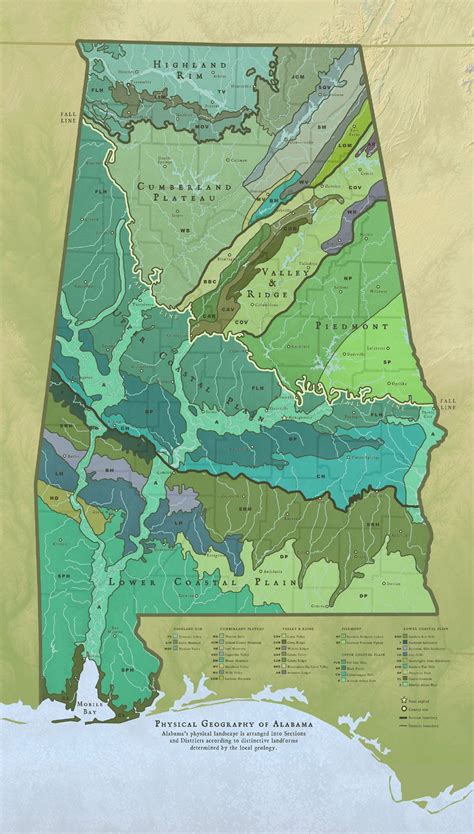 Karen Carr Studio Map Of The Physical Geography Of Alabama Physical
