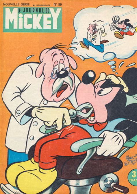 Mickey Mouse At The Dentist Vintage Journal De Mickey