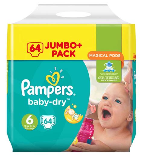 Pampers Jumbo Pack Baby Dry Diapers Size 6 64pcs Baby