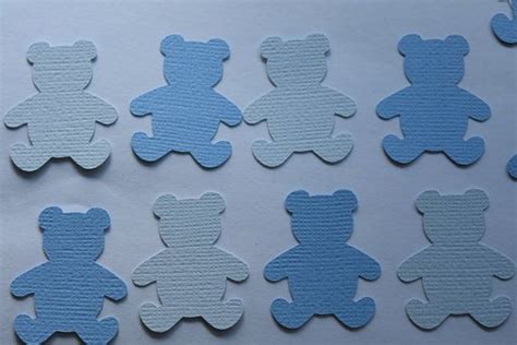 Blue Teddy Bear Confetti Table Scatter Birthday Party Decoration