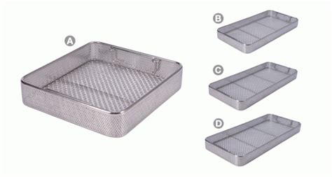 Perforated Surgical Instrument Sterilization Containers Basket Trays