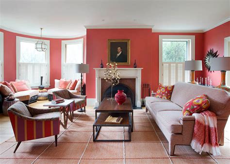 Red Living Room Decor House Designs Ideas