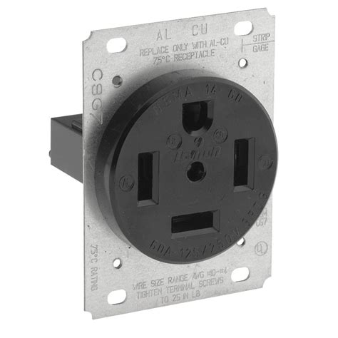 Leviton Flush Mounting Receptacle 60 Amp 125250 Volt Straight Blade