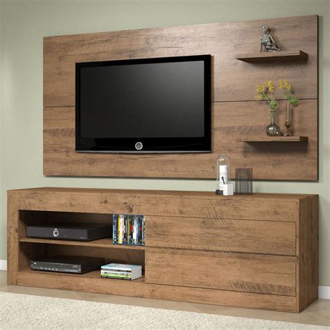 Rack e painel de tv para redecorar seus ambientes. Rack Com Painel para TV Giz Ate 55" Dover - Mobilarte