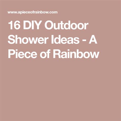 Beautiful Easy Diy Outdoor Shower Ideas A Piece Of Rainbow The Best