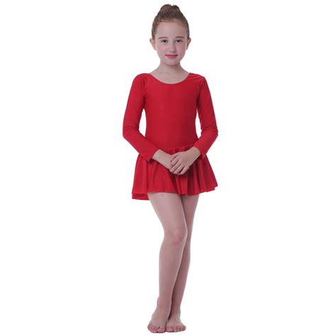 Girls Ballet Dance Dress Childrens Gymnastics Leotard Skirt Kids
