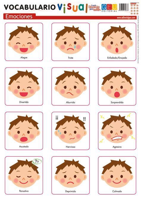 Lámina De Vocabulario Visualemociones Emotions Preschool Preschool