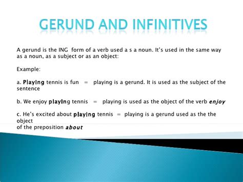 (to whom was a bone given?) the dog. Gerund and infinitives