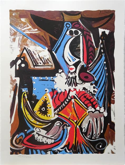 April 1973), war ein spanischer maler, grafiker und bildhauer des 20. Pablo Picasso: "Caballero con casco dorado" 1519/2000 ...