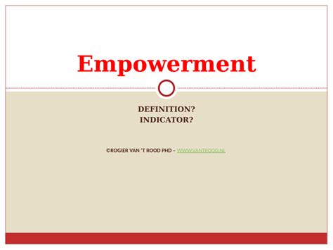Pdf Empowerment A Definition An Indicator And Normative Aspects