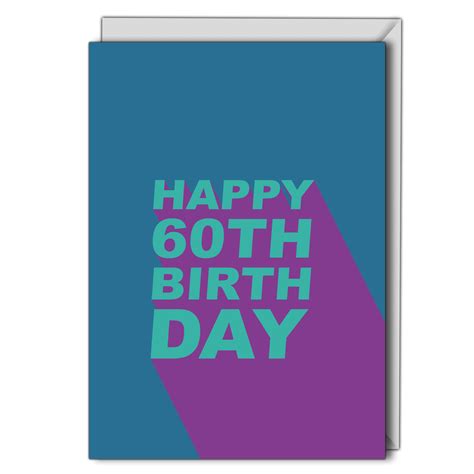 Personalised Cards And Ts Online 60th Birthday Card 3d Bold