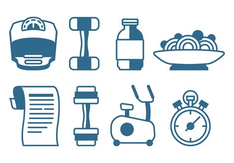 Healthy Lifestyle Icons 153234 Vector Art At Vecteezy