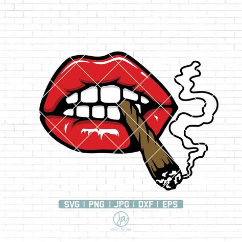 Red Lips Smoking Joint Svg Sexy Lips With Smoking Joint Svg Etsy
