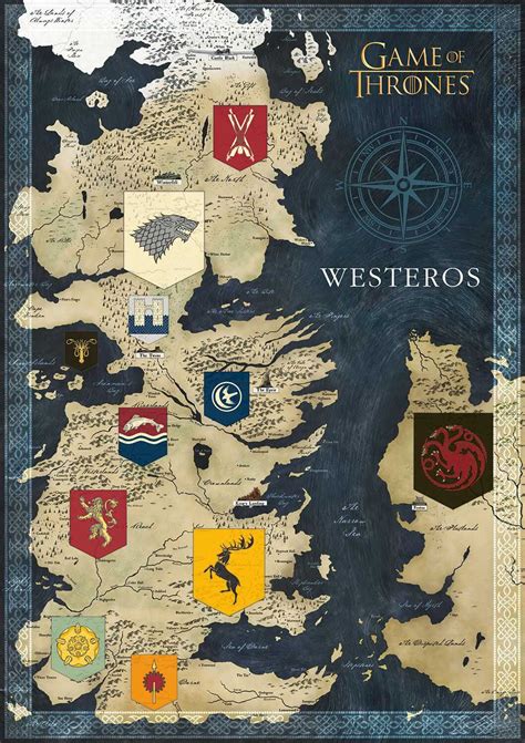 Game of Thrones Map of Westeros Pieces Buffalo Games Puzzle Warehouse A dança dos