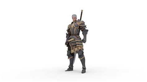 3d Swordsman 3d Model Turbosquid 2007829