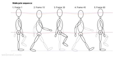 25 Best Walk Cycle Animation Videos And Keyframe Illustrations