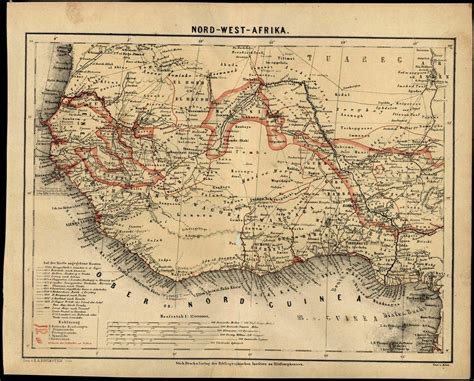 North West Africa Great Interior Details C1867 Detailed German Map