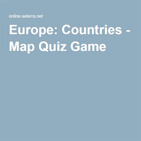 Europe Countries Map Quiz Game Map Quiz Geography Games Country