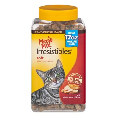 Meow Mix Irresistibles Soft Cat Treats Chicken Hy Vee Aisles Online Grocery Shopping