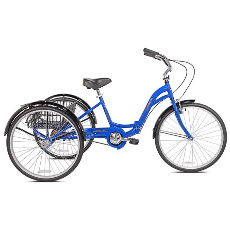 26 Alameda Folding Adult Tricycle Comfort Ride Cruiser Trike Blue